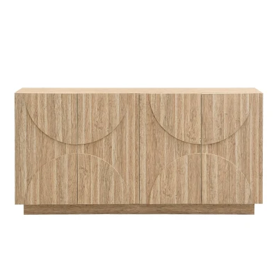 Madia con ampio spazio contenitivo, color legno