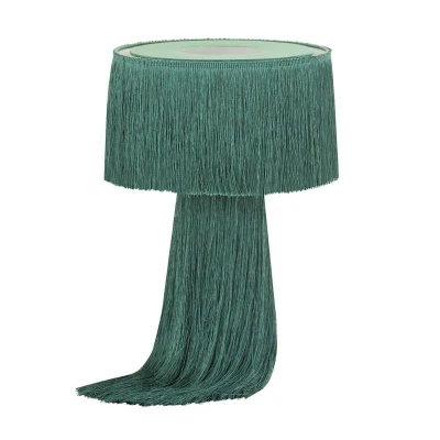 Stylish Atolla Tassel Table Lamp with Bohemian-Inspired Style, Green