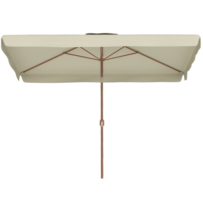 Outsunny Parasol 2x3m Inclinable Anti-UV 50+ Beige