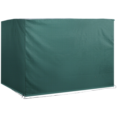 Outsunny Hollywoodschaukel Abdeckung 3 Sitzer, Wasserdicht Winterfest Schutzhülle für Gartenschaukel, Winddicht UV-Beständig Abdeckplane für Gartenmöbel, Hängesessel, 215 x 155 x 150 cm Grün