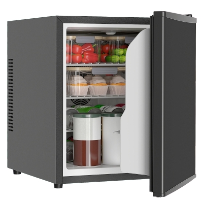 HOMCOM Mini-koelkast 44 L/46 blikken Kleine koelkast met instelbare thermostaat 43 x 51 x 51,3 cm, Zwart