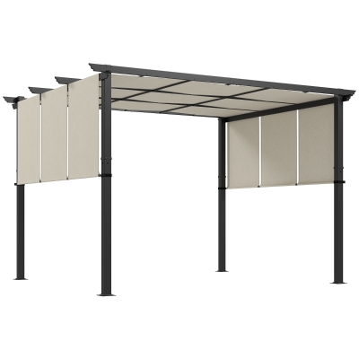 Outsunny Pergola 357cm x 296cm x 235cm beige