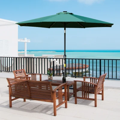 Outsunny Patio Umbrella 2.7m Outdoor Parasol Green