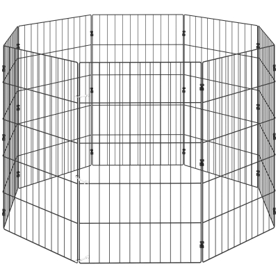 PawHut Recinto para Cães Recinto Expansível Dobrável em Metal 50x80 cm Preto