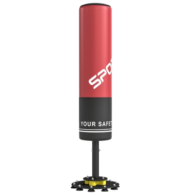 SPORTNOW Boxsack freistehend 135 cm Standboxsack 10 Saugnäpfen und Stoßdämpfer für Erwachsene Jugendliche