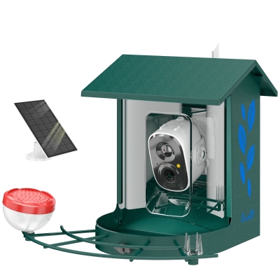 PawHut Smart Bird Feeder Camera 2K HD with APP Notifications