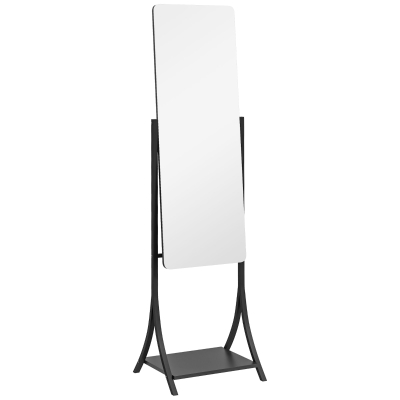 HOMCOM Full-Length Dressing Mirror with Storage Shelf