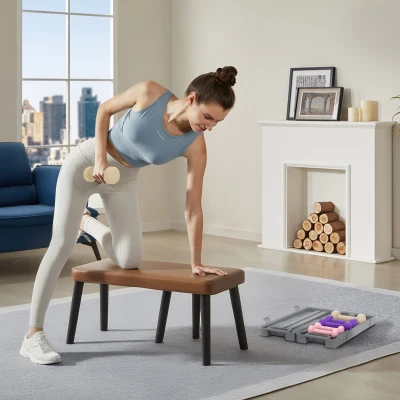 HOMCOM Set Gantere 6kg, Set Greutăți Fitness pentru Bărbați și Femei, Antrenament Acasă, Roz, Mov, Maro