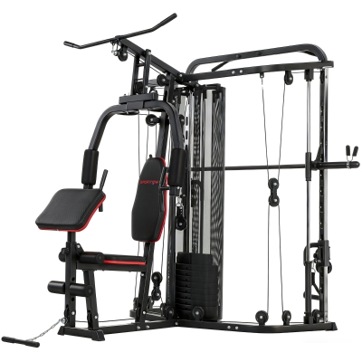 SPORTNOW Stazione fitness 220cm x 210cm x 215cm Nero