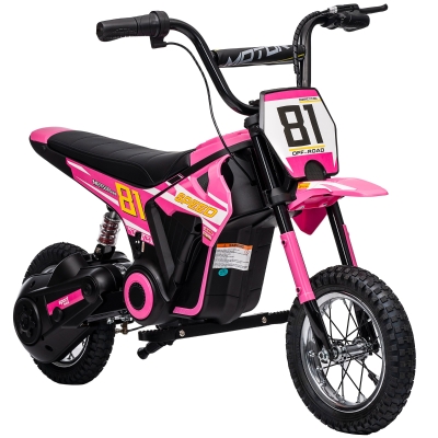 AIYAPLAY Kids Electric Dirt Bike 24V 3-Speed Pink