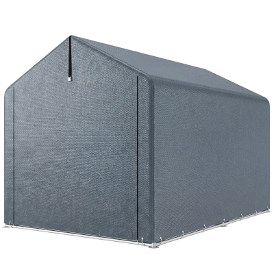 Outsunny Tente Garage 2,2x1,6m Étanche Acier Gris Foncé