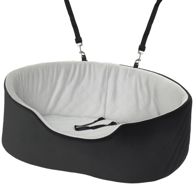 PawHut Siège Auto Chien Rembourré 77x43x28cm Noir