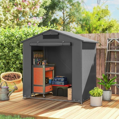 Outsunny Garden Storage Shed Waterproof Tent with Door Green