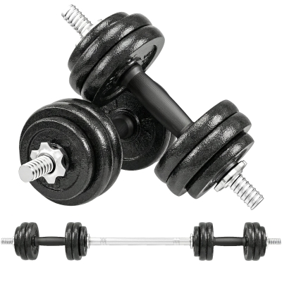 SPORTNOW 2-in-1 Adjustable Dumbbells Set 30kg Home Gym