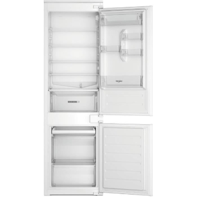 Réfrigérateur combiné - WHIRLPOOL - WHC18D071A1FR - 2 portes - Encastrable - 268 L - Classe E - 54 x 54 x 177 cm - Blanc