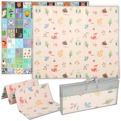 Covoraș pentru Copii 0-3 Ani cu Suprafață Impermeabilă, din XPE Multicolor, 176.5x148x1 cm