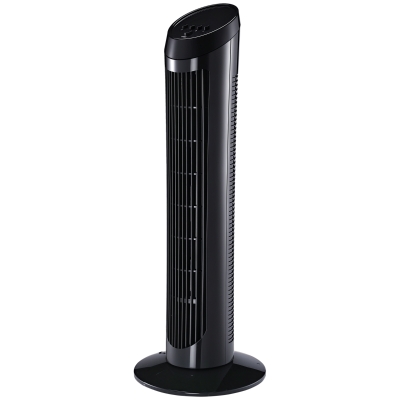 HOMCOM Ventilateur Tour 45W Oscillant 3 Vitesses Noir