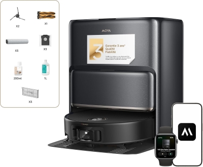 Mova Z60 Ultra Roller Complete - Aspirateur Laveur avec Technologie de Nettoyage HydroForce - 28 000Pa - DuoSolution- StepMaster 2.0