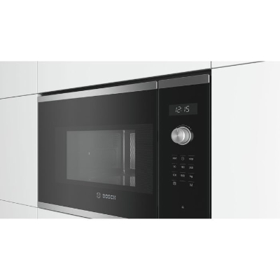 Micro-ondes encastrable - BOSCH Série 6 - BFL554MS0 - Noir / Inox - 59,4 x 38,8 x 38,3 cm