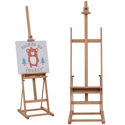 Vinsetto Schildersezel frame verstelbare hoek en hoogte schildersezel voor atelier met opbergvak