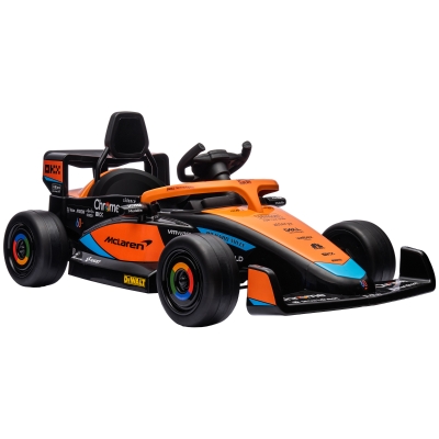 AIYAPLAY Coche eléctrico infantil, McLaren Fórmula 1, incl. mando a distancia, música, para 3-5 años, Naranja