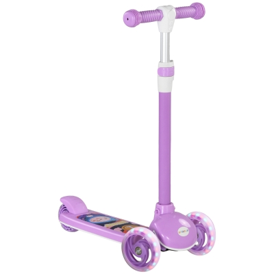 AIYAPLAY Kinderroller, LED-Räder, sanfte Fahrt, anpassbare Höhe, Kunststoff, Stahl, Lila