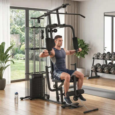 HOMCOM Multifunction Home Gym Weight Training Station