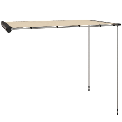 Outsunny Markiza boczna samochodowa, regulowana wysokość, 160 x 250 x 125-225 cm, Khaki