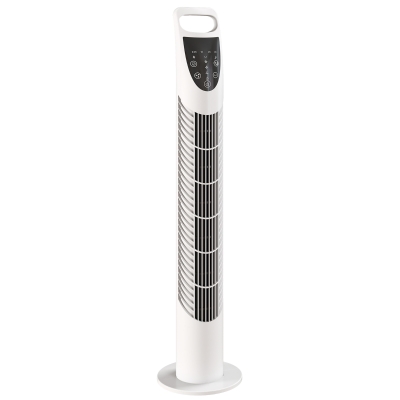 HOMCOM Tower Fan Oscillating 3 Speeds 3 Winds 40W w/ RC Timer Quiet - White