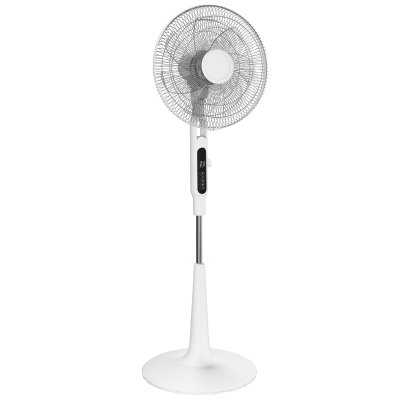 HOMCOM Three Mode Pedestal Fan, with Insect Repellant Box and LED Panel - White