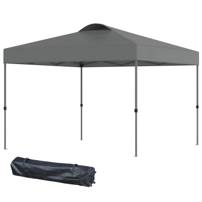 Outsunny Tuinpaviljoen vouwpaviljoen pop-up partytent tuintent incl. haringen zwart