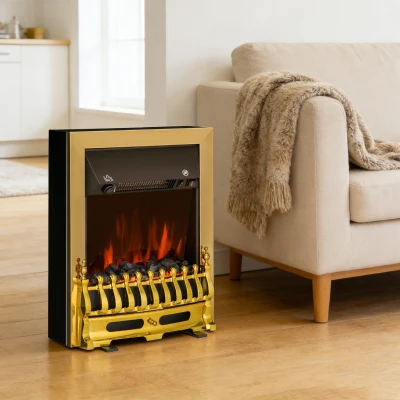 HOMCOM Camino elettrico 48.2cm x 18.5cm x 59.2cm Oro