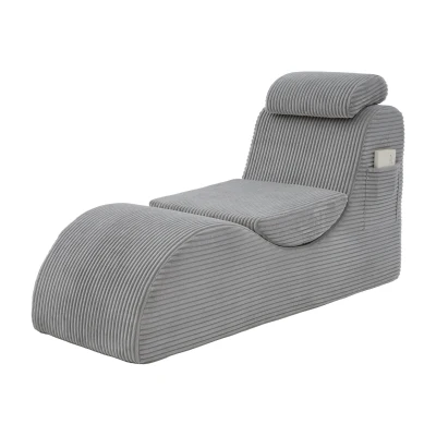 Poltrona moderna ed ergonomica da soggiorno, Grigio Chiaro