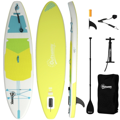 Outsunny Paddle Gonflable 320cm Antidérapant avec Accessoires