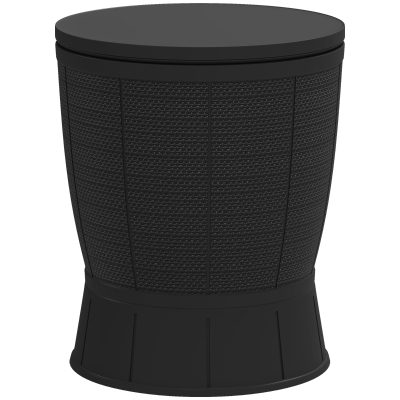 Outsunny Table-Glacière Extérieur 41L Bar Réglable Noir