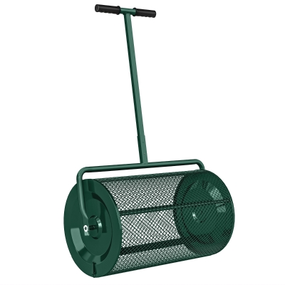 Outsunny Compost Spreader Metal Mesh Basket Green 24"