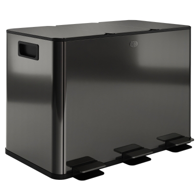 Kitchen Bin 61.9L x 36.6W x 43.2Hcm Black