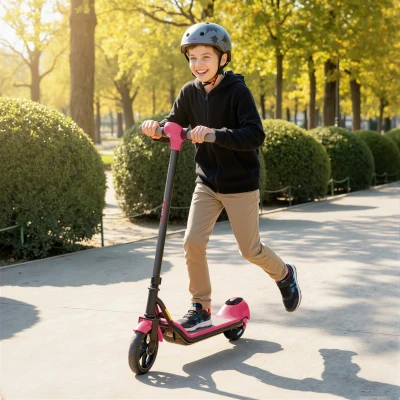 SPORTNOW Kids Electric Scooter with LED Display Pink