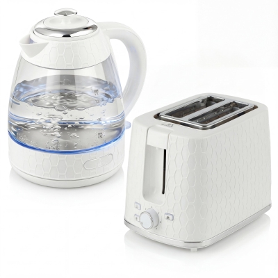 HOMCOM Kettle & Toaster Set 1.7L 3000W Cream
