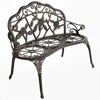 Outsunny Cast Aluminium Garden Bench Bronze