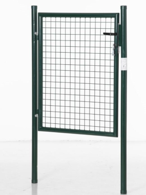 HOMCOM Steel Garden Gate with Lock Green 97x150