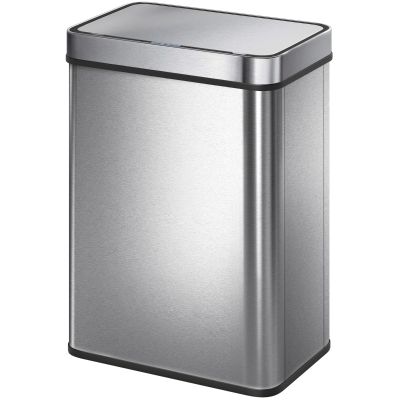 HOMCOM Poubelle Automatique 50L Acier Inox Argenté Cuisine