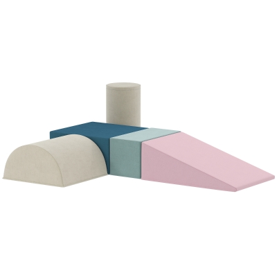 AIYAPLAY 5-teiliges Schaumstoffblöcke-Set für Babys & Kleinkinder, zum Bauen, Spielen, Klettern, Indoor-Set, Schaumstoff, Bunt