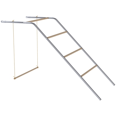 PawHut Hühner Spielgerüst aus Holz, Spielplatz für Hühnern mit Hühnerstangen, verstellbar Schaukel, 82 x 150 x 110 cm Silber