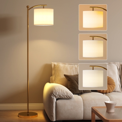 HOMCOM LED Floor Lamp with Remote Control Gold