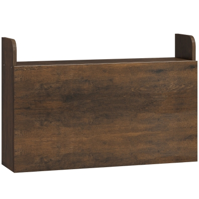 HOMCOM Wall-Mounted Drop Leaf Desk with Storage, Brown