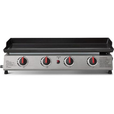 COOKING BOX Plancha gaz  CALI - 4 feux - 9,6 kW - 82x45x22 cm - Surface de cuisson en acier: 77x35 cm