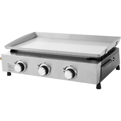 Plancha a gaz - Cookingbox - Faro - 2 brûleurs - Surface de cuisson : 61 x 35 cm - Cuve en acier - Acier inoxydable