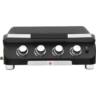 COOKING BOX Plancha a gaz PALMA - 4 feux - 10kW - 69x51x35 cm - Surface de cuisson: 62x35 cm - Noir