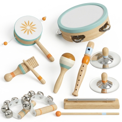 AIYAPLAY Kindermusikinstrumente, Montessori Holz-Percussion-Set